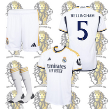 Load image into Gallery viewer, Bellingham 5 Real Madrid Soccer Uniform Kid’s Size