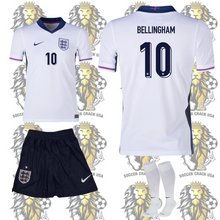 Load image into Gallery viewer, Jude Bellingham England #10 Kit Soccer Uniform Kids Size