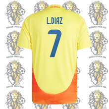 Load image into Gallery viewer, Luis Díaz Soccer Uniform Colombia #7 kids Size