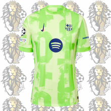 Load image into Gallery viewer, FC Barcelona Third Soccer Jersey 2024/2025 Lime with Patch