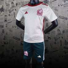 Load image into Gallery viewer, Kids Kit Mexico Team Away 2022 World Cup Soccer Jersey
