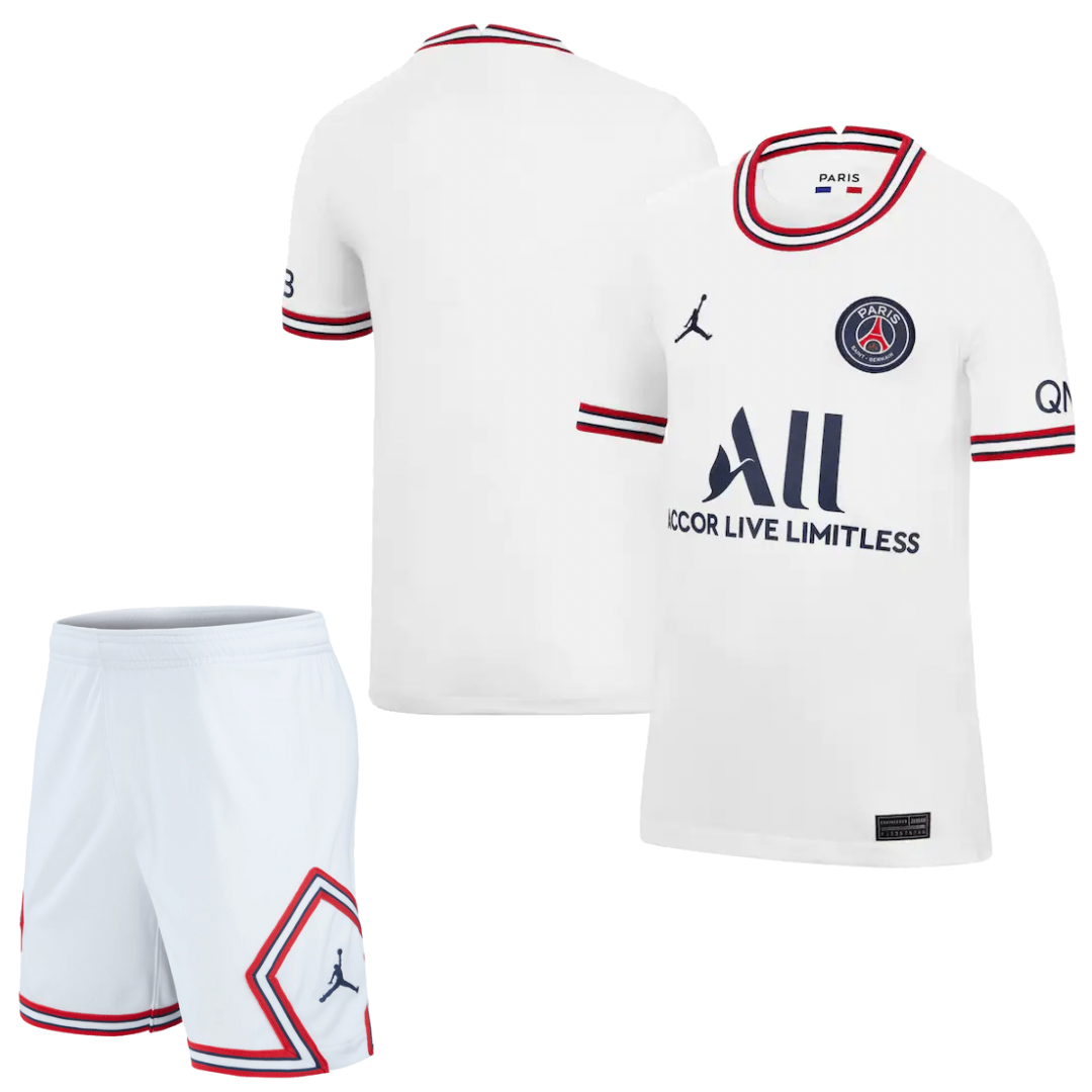 Paris Saint Germain 21/22 White Kit Full Uniform for kid's – Soccer 
