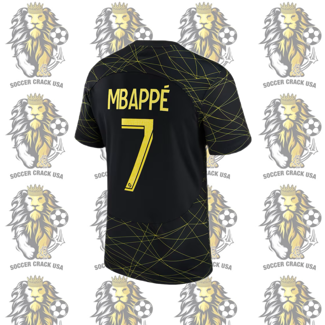 Youth MBAPPÉ #7 PSG Jersey Kit 2022/23 Third