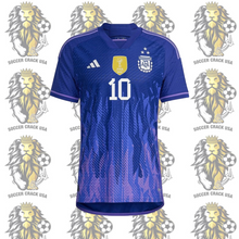 Load image into Gallery viewer, Messi Argentina Jersey with 3 stars for adults 22/23