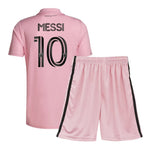 Lionel Messi 10 Inter Miami Pink soccer uniform kid’s size