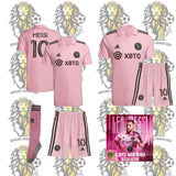 Lionel Messi 10 Inter Miami FC 2023/24 Home Jersey Kit - Pink for kid’s