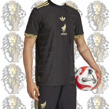 Load image into Gallery viewer, Mexico 2025 Black and Gold Kids’ Uniform | Jersey + Shorts | Limited Edition
