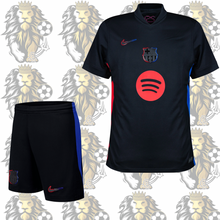 Load image into Gallery viewer, Lamine Yamal Barcelona 2025 Kids’ Uniform | Black Edition | Jersey + Shorts
