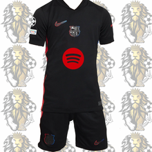 Load image into Gallery viewer, Lamine Yamal Barcelona 2025 Kids’ Uniform | Black Edition | Jersey + Shorts
