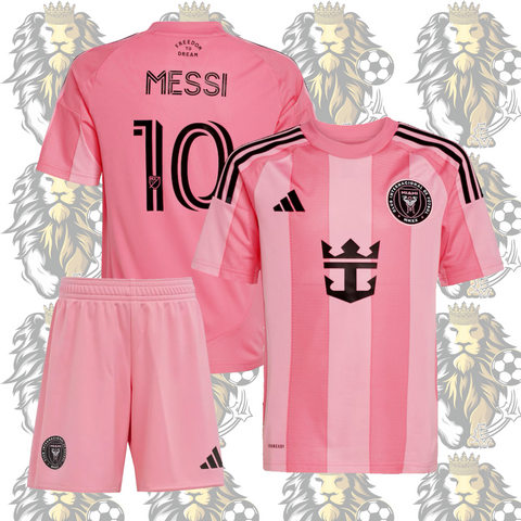 Messi Inter Miami 2025 Kids’ Uniform | Jersey + Shorts | Official Edition