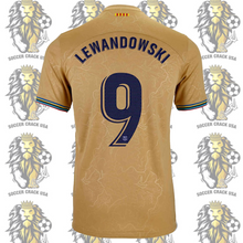 Load image into Gallery viewer, Lewandowski Barcelona Uniform Gold 22/23 for Kids
