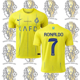 Ronaldo Al-Nassr Soccer Uniform #7 2024 Yellow for Kids