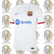 Load image into Gallery viewer, Barcelona FC 1978 Tribute Away Mini Kit for Kids
