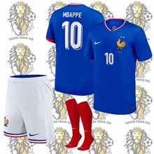 Load image into Gallery viewer, Mbappe 10 France Soccer Uniform Kid’s Size
