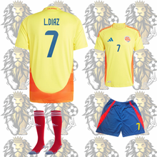 Load image into Gallery viewer, Luis Díaz Soccer Uniform Colombia #7 kids Size
