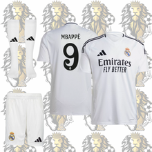 Load image into Gallery viewer, Kylian Mbappe Real Madrid #9 Soccer Uniform kids Size
