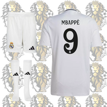 Load image into Gallery viewer, Kylian Mbappe Real Madrid #9 Soccer Uniform kids Size
