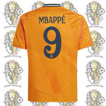 Kylian Mbappe #9 Kit Soccer Uniform for Kid’s 2024/2025 color Orange real madrid