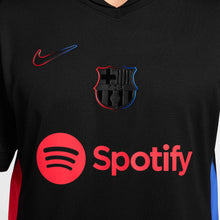 Load image into Gallery viewer, Black Barcelona Player Jersey - Tailored Fit &amp; Elite Performance”
