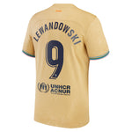 Lewandowski Barcelona Soccer Uniform for Adult Gold 22/23