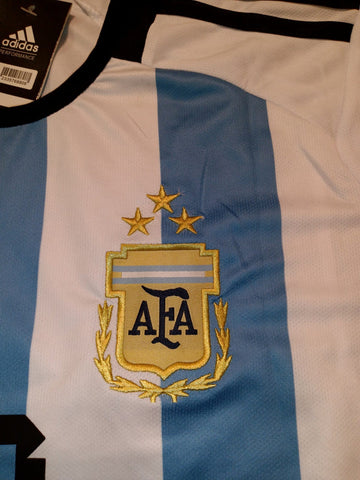 Lionel Messi Argentina Three Star 22/23 Youth Home Jersey by