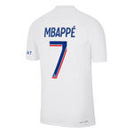 Mbappe P S G Third Soccer Uniform 22-23 for kid’s White