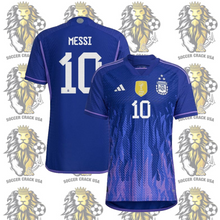 Load image into Gallery viewer, Messi Argentina Jersey with 3 stars for adults 22/23
