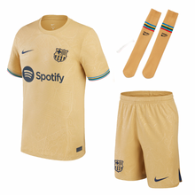 Load image into Gallery viewer, Lewandowski Barcelona Soccer Uniform for Adult Gold 22/23
