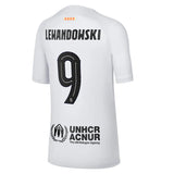 Lewandowski Barcelona Soccer Uniform for kid’s gray 22/23